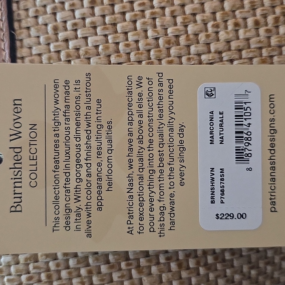 Patricia Nash Woven Marconia Naturale Tote - Picture 10 of 10